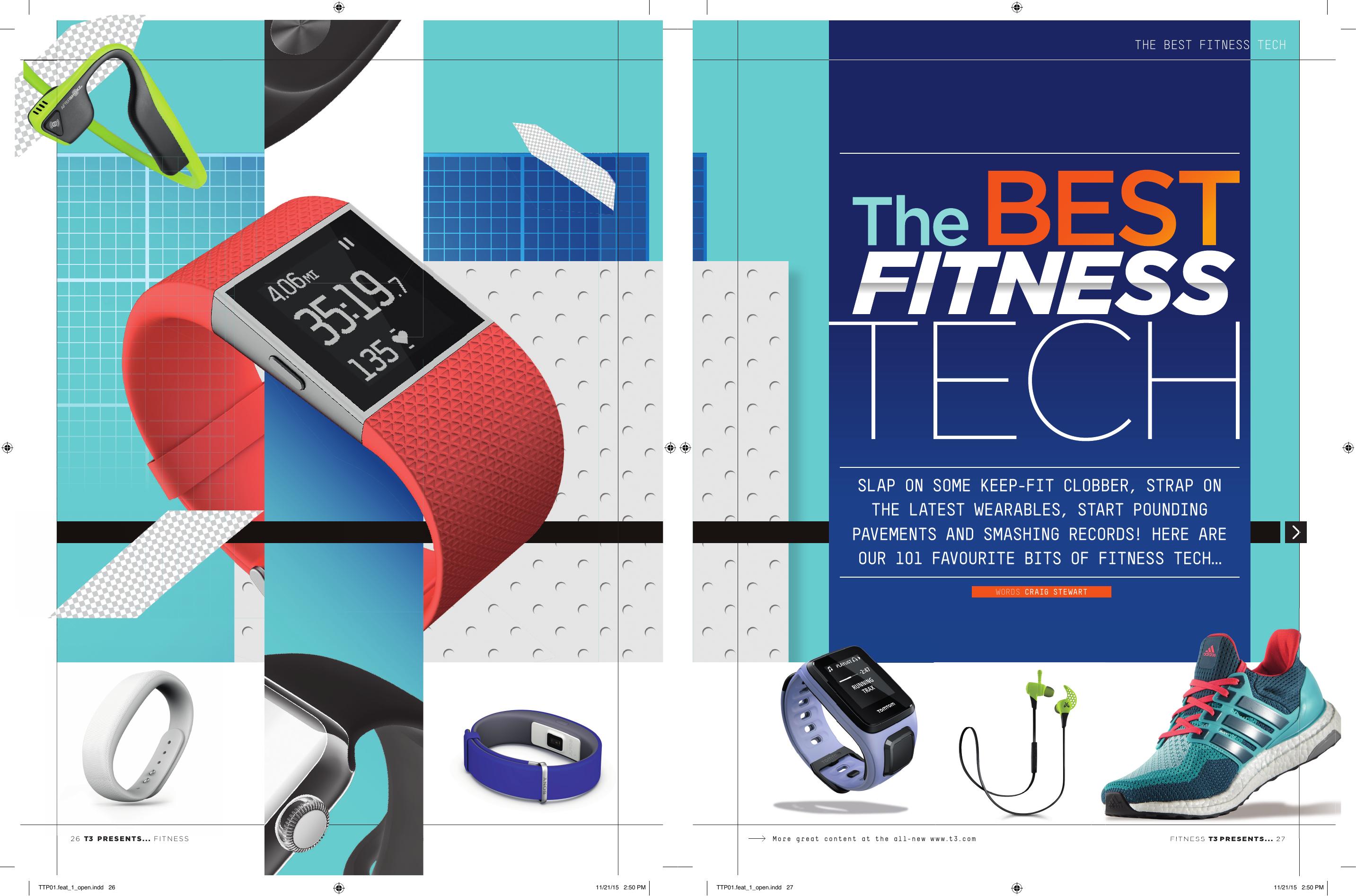 Opening DPS of the Best Fitness Tech cover feature from T3 Presents: Fitness bookazine.