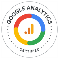 Badge confirming that Craig Stewart is Google Analytics certified.