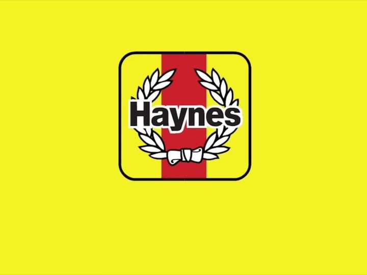 Haynes logo on a yellow background